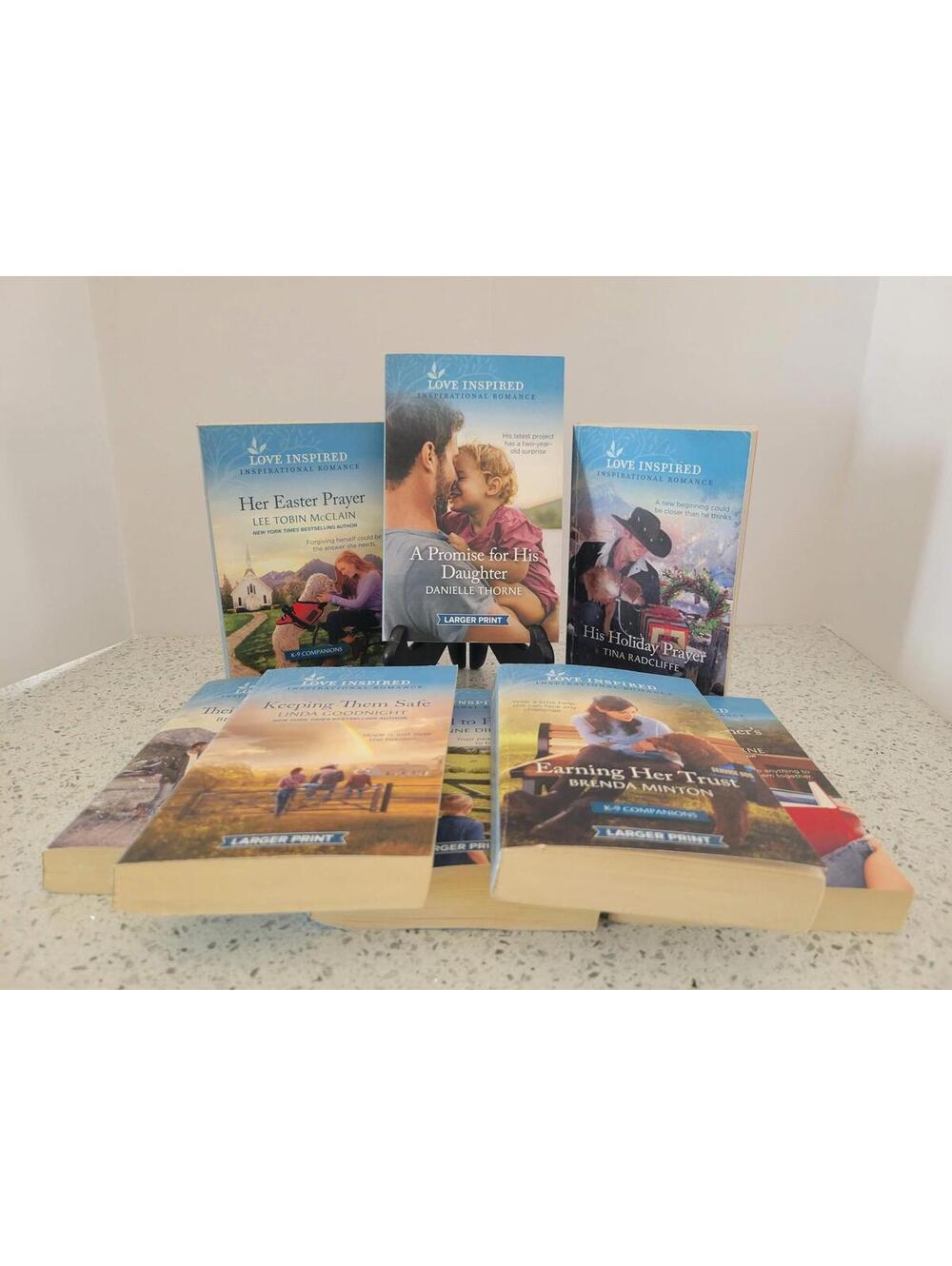 Larger Print Love Inspired Inspirational Romance Lot 8 Book Set Paperback